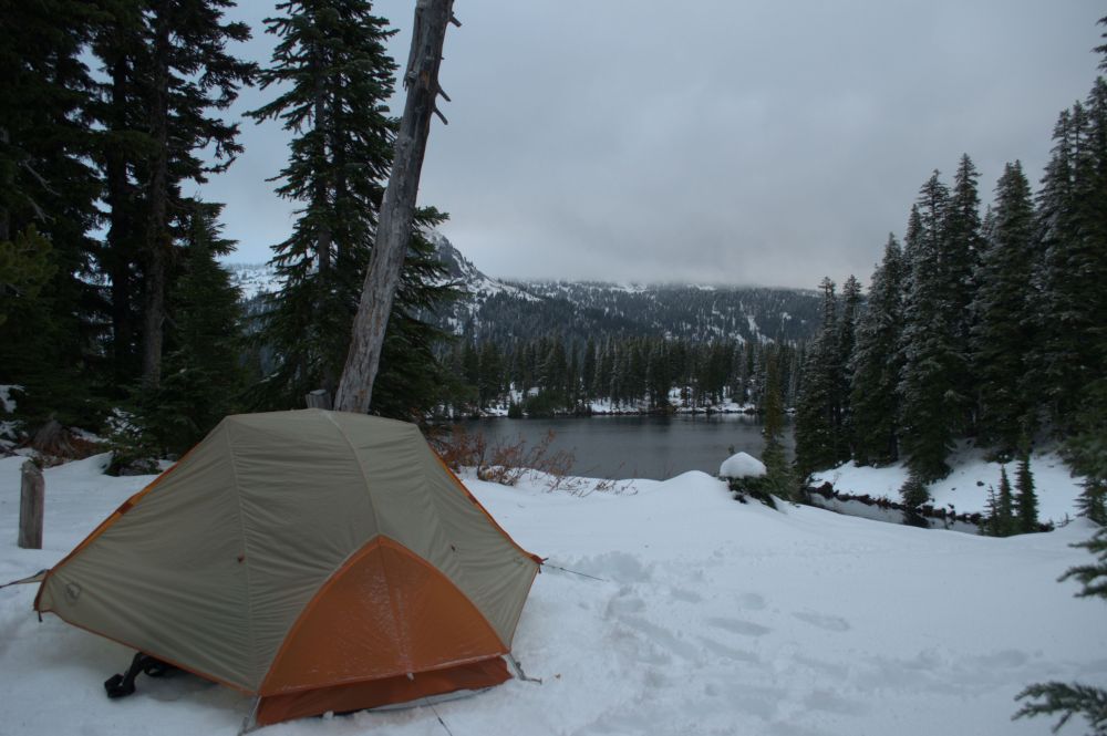 Tent on snow. Brrr!